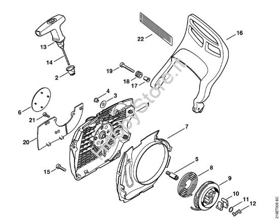 Dispositivo di avviamento Motoseghe a benzina (MS) MS 441 C-M della marca STIHL