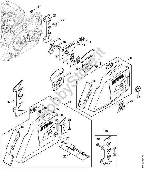 Dispositivo tendicatena Motoseghe a benzina (MS) MS 441 C-M della marca STIHL