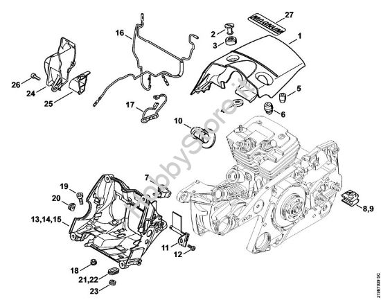 Cappottatura, Corpo Motoseghe a benzina (MS) MS 441 C-M W della marca STIHL
