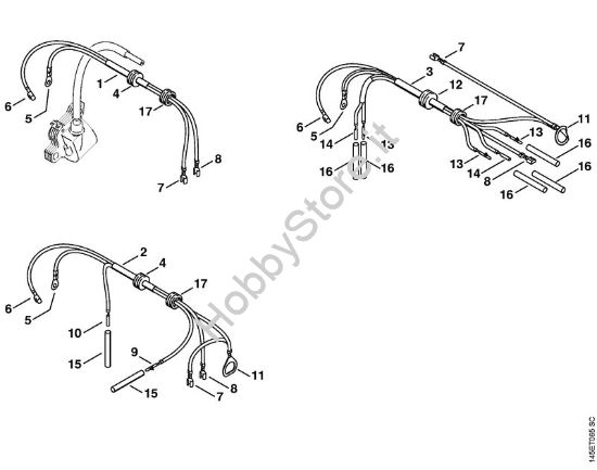 Fascio di cavi Motoseghe a benzina (MS) MS 460-D della marca STIHL