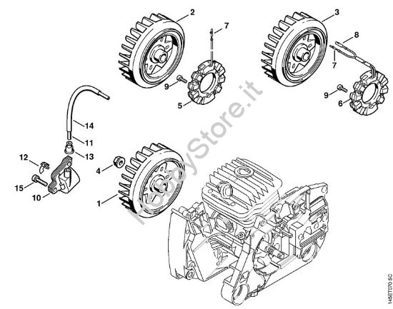 Impianto di accesione Motoseghe a benzina (MS) MS 460-R della marca STIHL