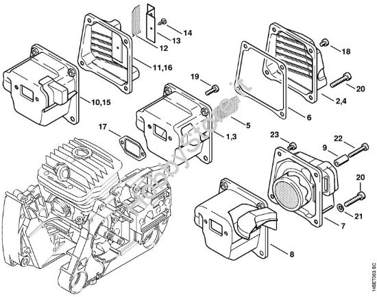 Silenziatore Motoseghe a benzina (MS) MS 460-R della marca STIHL