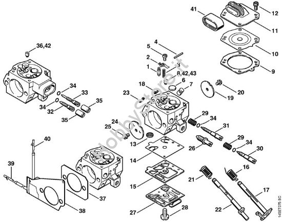 Carburator HD-14, HD-16, HD-24 Motoseghe a benzina (MS) MS 460-VW Arctic della marca STIHL
