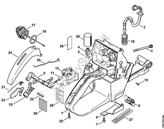 Corpo serbatoio Motoseghe a benzina (MS) MS 460-Z Magnum della marca STIHL