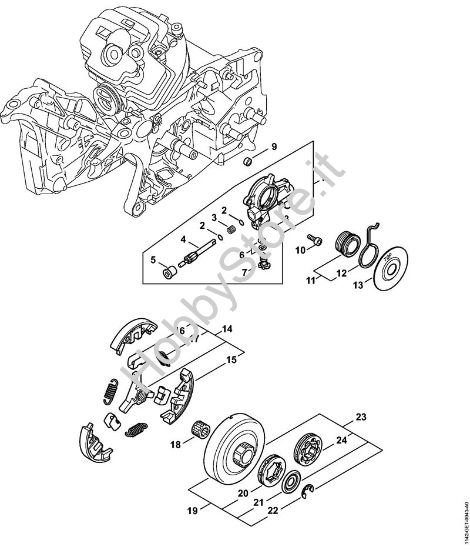 Pompa olio, frizione Motoseghe a benzina (MS) MS 462 C-M della marca STIHL