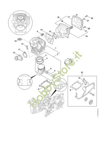 Picture of Cilindro, silenziatore MS 462 C-M VW