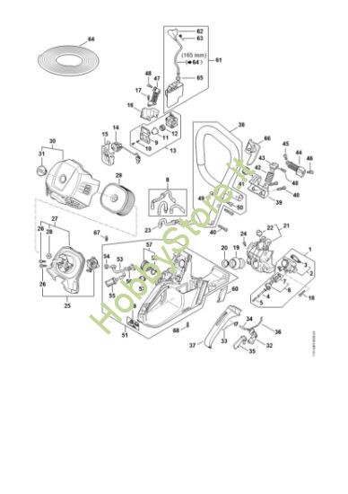 Picture of Impianto d'iniezione, Corpo serbatoio, Manico tubolare MS 500i MS 500i