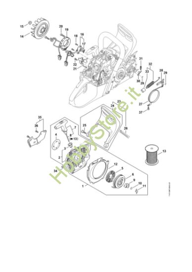 Picture of Impianto di accesione, carenatura ventola MS 500i-W
