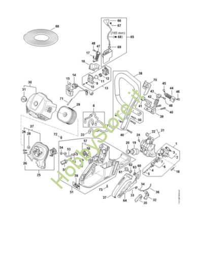 Picture of Riscaldamento dell'impugnatura, Impianto d'iniezione, Corpo serbatoio, Manico tubolare MS 500i-W MS 500i-W