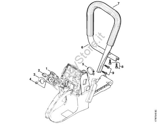 Manico tubolare Motoseghe a benzina (MS) MS 640 della marca STIHL