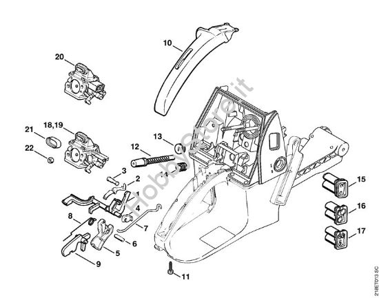 Comando gas Motoseghe a benzina (MS) MS 650 della marca STIHL