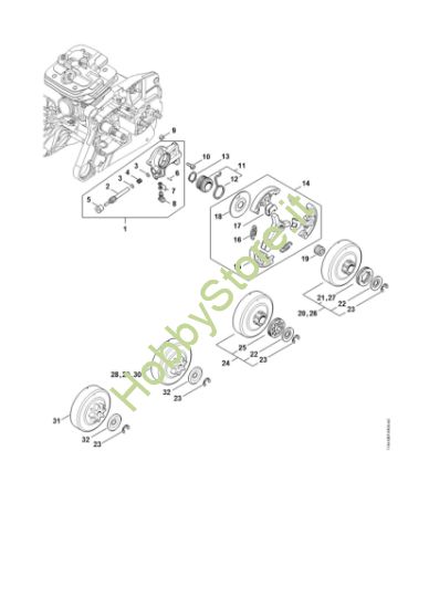 Picture of Pompa olio, frizione MS 651