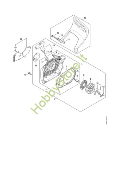 Picture of Dispositivo di avviamento, Protezione mano MS 651-R