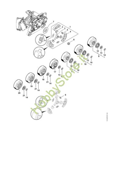 Picture of Frizione, rocchetto catena MS 660