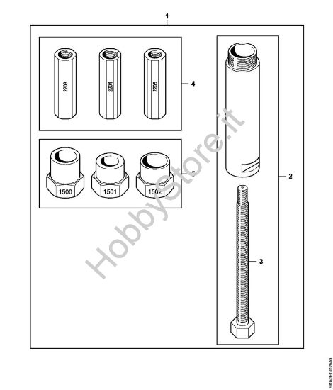 Attrezzo di montaggio AS Motoseghe a benzina (MS) MS 660-Magnum della marca STIHL