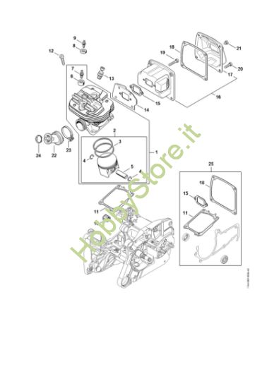 Picture of Cilindro, silenziatore MS 661 C-M