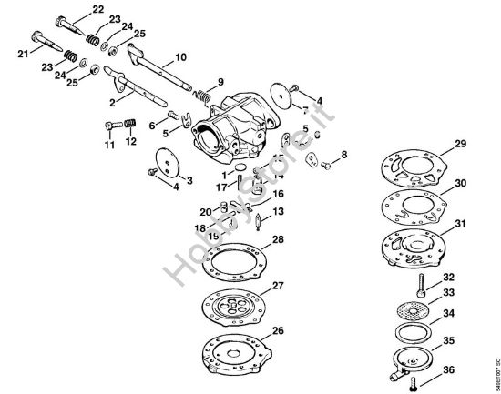 Carburatore LB-S9 Motoseghe a benzina (MS) MS 720 della marca STIHL