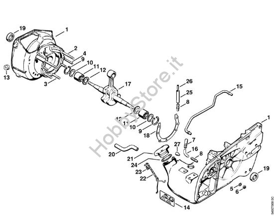 Carter albero a gomito Motoseghe a benzina (MS) MS 720 della marca STIHL