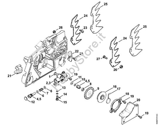 Pompa olio Motoseghe a benzina (MS) MS 780 della marca STIHL