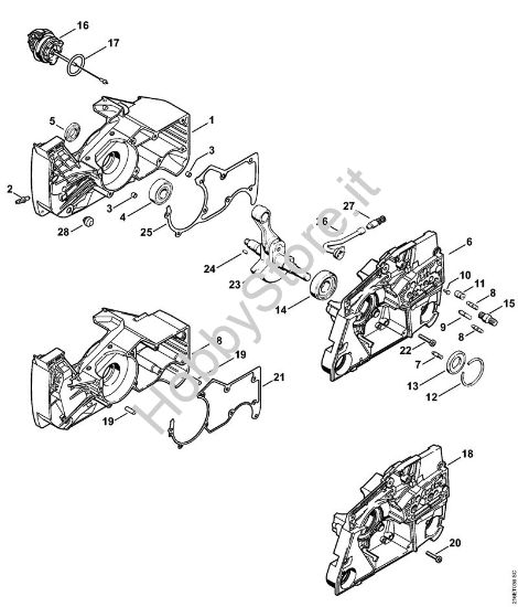 Carter albero a gomito Motoseghe a benzina (MS) MS 880 della marca STIHL