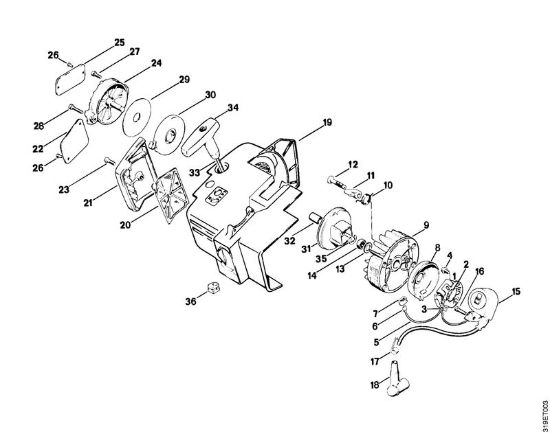Impianto di accesione Decespugliatori (FS) FS 150 della marca STIHL