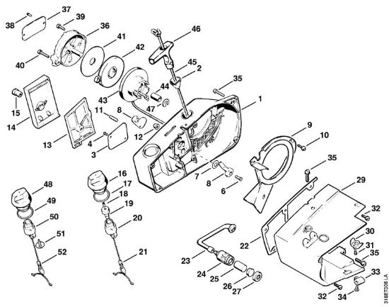 Dispositivo di avviamento Decespugliatori (FS) FS 200 della marca STIHL