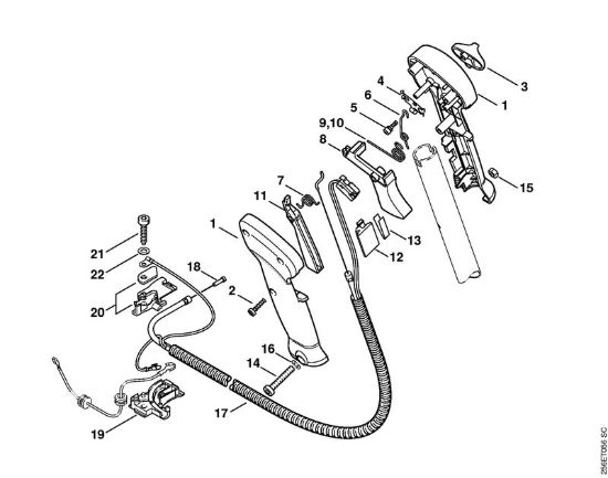Impugnatura di comando Decespugliatori (FS) FS 400 della marca STIHL