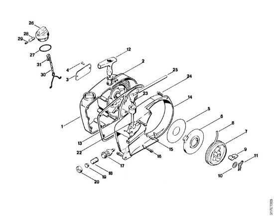Dispositivo di avviamento Decespugliatori (FS) FS 410 (4110) della marca STIHL