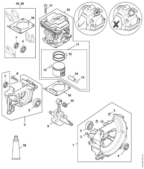 Picture of Carter albero a gomito, cilindro FS 410, 410 C FS 410-K (4147)