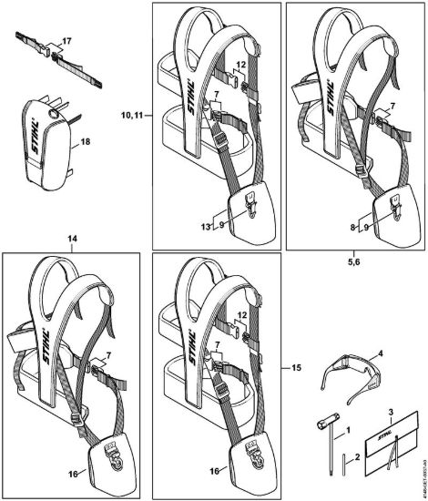 Attrezzi, tracolla doppia Decespugliatori (FS) FS 411 C-EM della marca STIHL