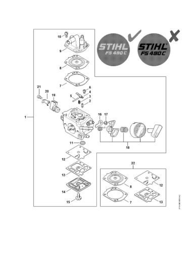 Picture of Carburatore FS 490 C-EM K