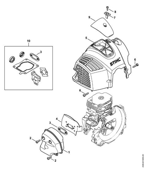 Silenziatore, cappottatura Decespugliatori (FS) FS 510 C-EM della marca STIHL