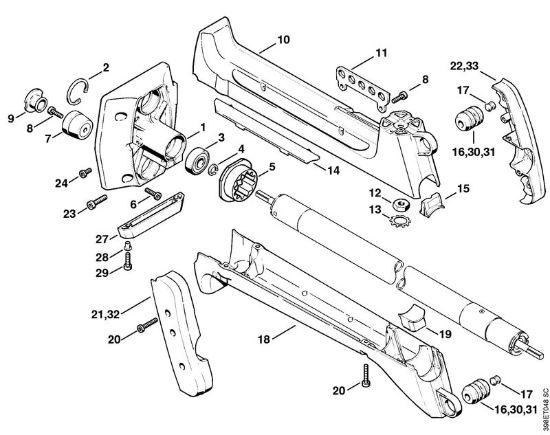 Scatola frizione, Sistema AV Decespugliatori (FS) FS 550 della marca STIHL