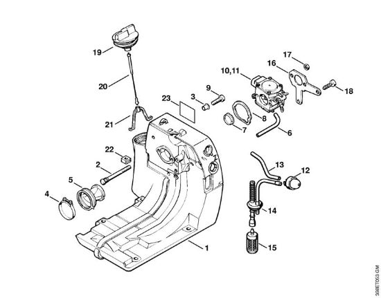 Corpo serbatoio Decespugliatori (FS) FS 550-L della marca STIHL