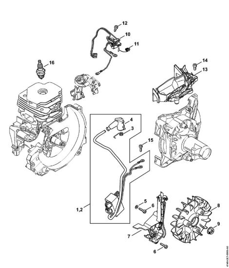 Impianto di accesione Decespugliatori (FS) FS 560 C-EM della marca STIHL