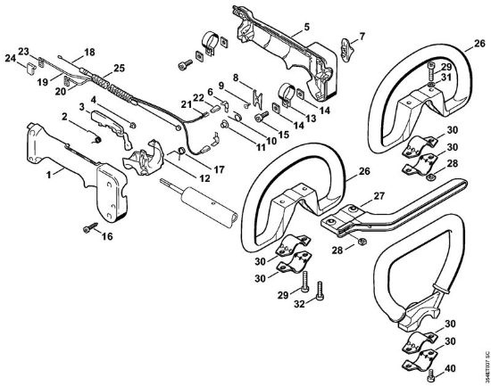 Impugnatura circolare Decespugliatrici (FS) FS 108 della marca STIHL