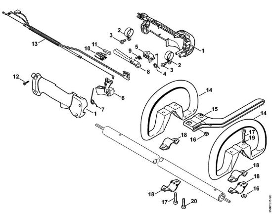 Impugnatura Decespugliatrici (FS) FS 130 R della marca STIHL