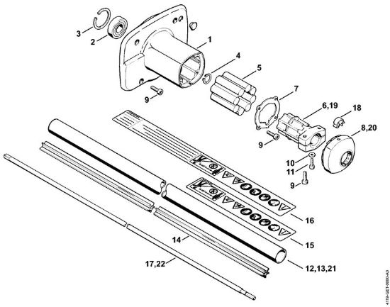 Corpo frizione, stelo Decespugliatrici (FS) FS 160 della marca STIHL