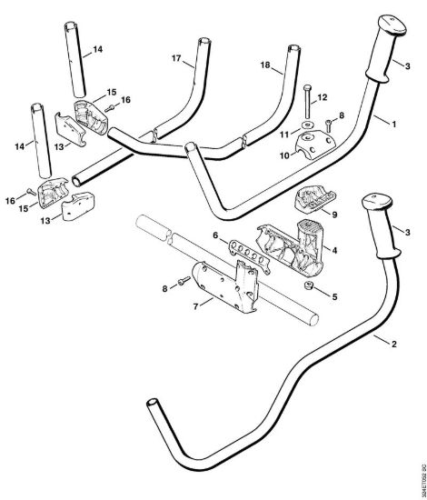 Manico tubolare Decespugliatrici (FS) FS 220 della marca STIHL