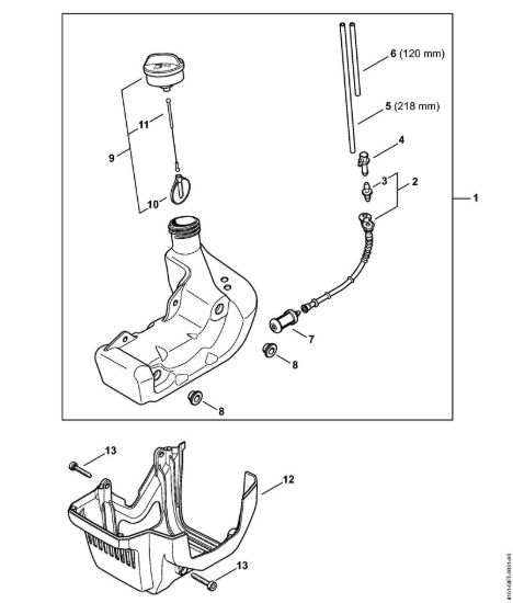 Serbatoio carburante Decespugliatrici (FS) FS 235 della marca STIHL