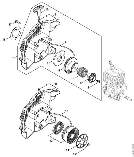 Dispositivo di avviamento ErgoStart Decespugliatrici (FS) FS 40 C-E - 4144 della marca STIHL