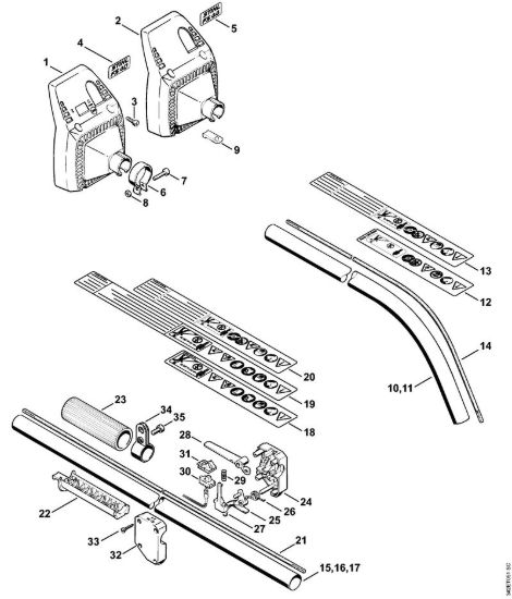 Stelo FS 40, FS 44 Decespugliatrici (FS) FS 44 della marca STIHL
