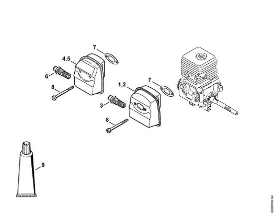 Silenziatore Decespugliatrici (FS) FS 45-DZ della marca STIHL