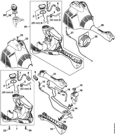 Carcassa motore Decespugliatrici (FS) FS 50 C-E della marca STIHL