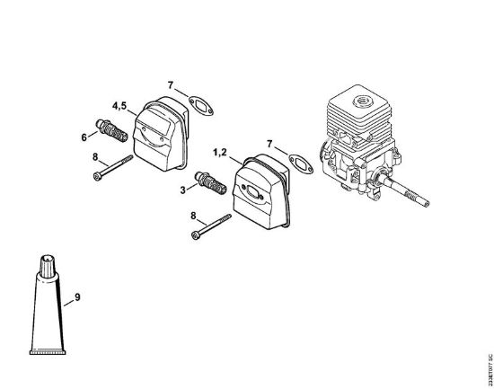 Silenziatore Decespugliatrici (FS) FS 55 C-E della marca STIHL