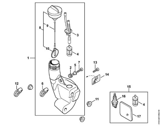 Serbatoio carburante Decespugliatrici (FS) FS 55 RC-E della marca STIHL
