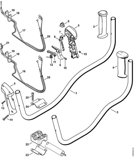 Impugnatura a manubrio Decespugliatrici (FS) FS 56 (4144) della marca STIHL