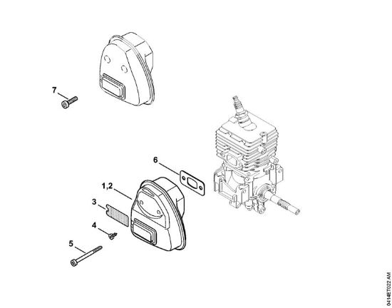 Silenziatore Decespugliatrici (FS) FS 56 (4144) della marca STIHL