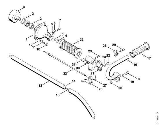 Corpo frizione, stelo Decespugliatrici (FS) FS 60 della marca STIHL