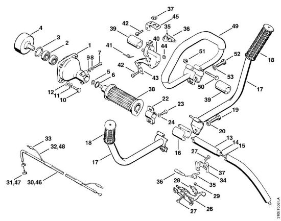 Corpo frizione, stelo Decespugliatrici (FS) FS 61 della marca STIHL